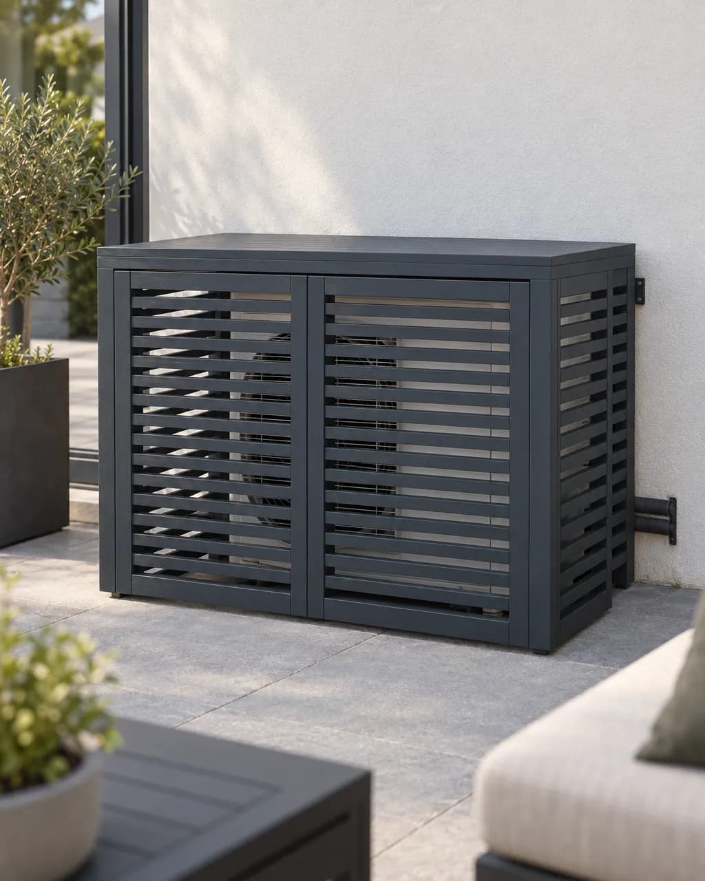 Anthracite · Cache clim et pompe à chaleur