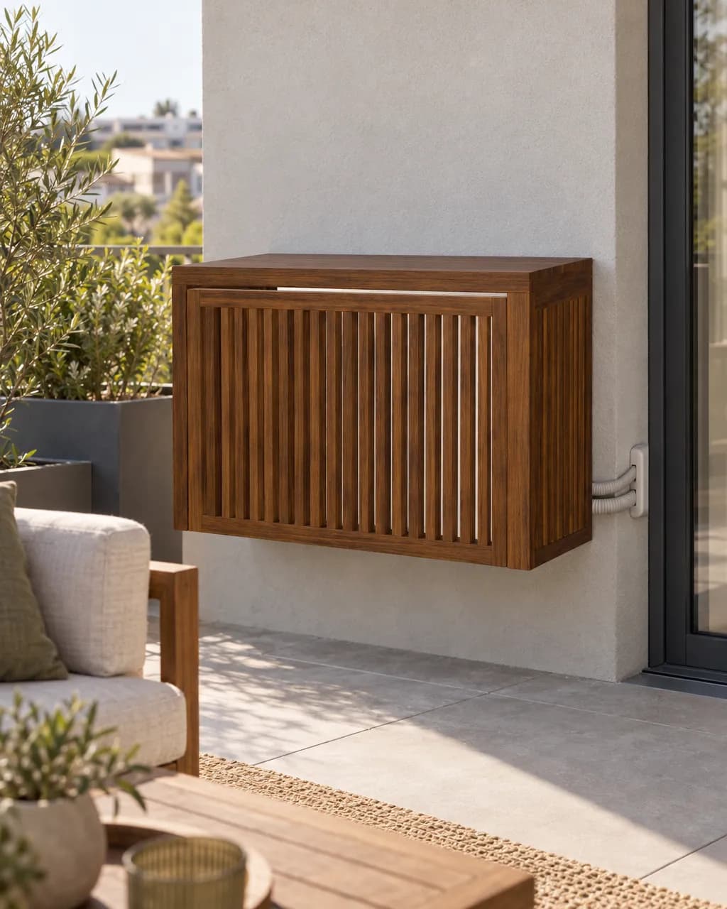 Balcon · Cache clim et pompe à chaleur