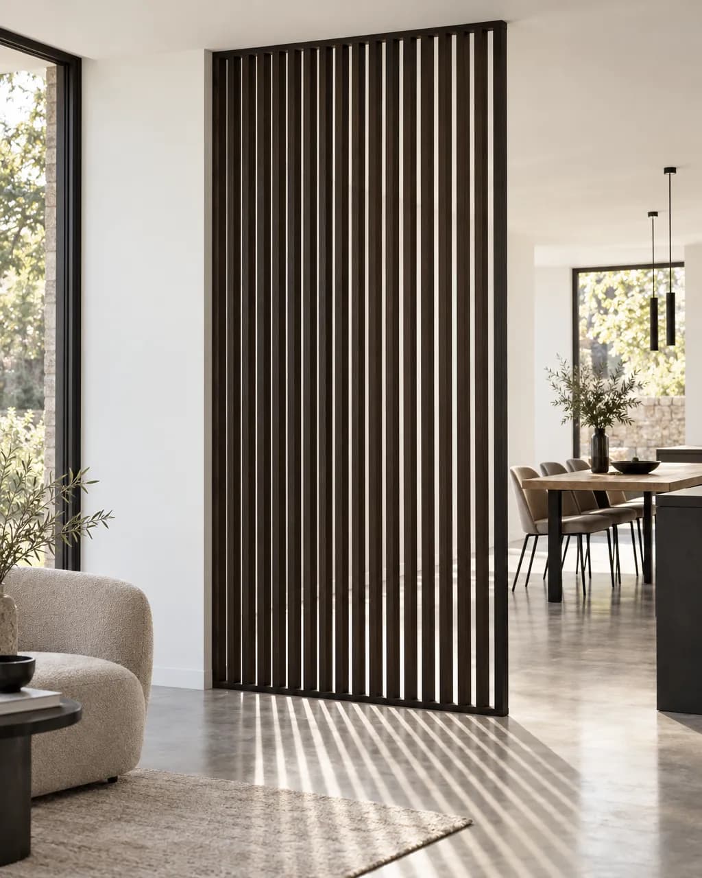 Graphite · Claustra bois intérieur